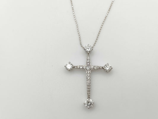 D0.40ct/1.61ct K18WG 5.6g Necklace 