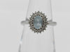 Aquamarine Diamond PT900 5.9g Ring 