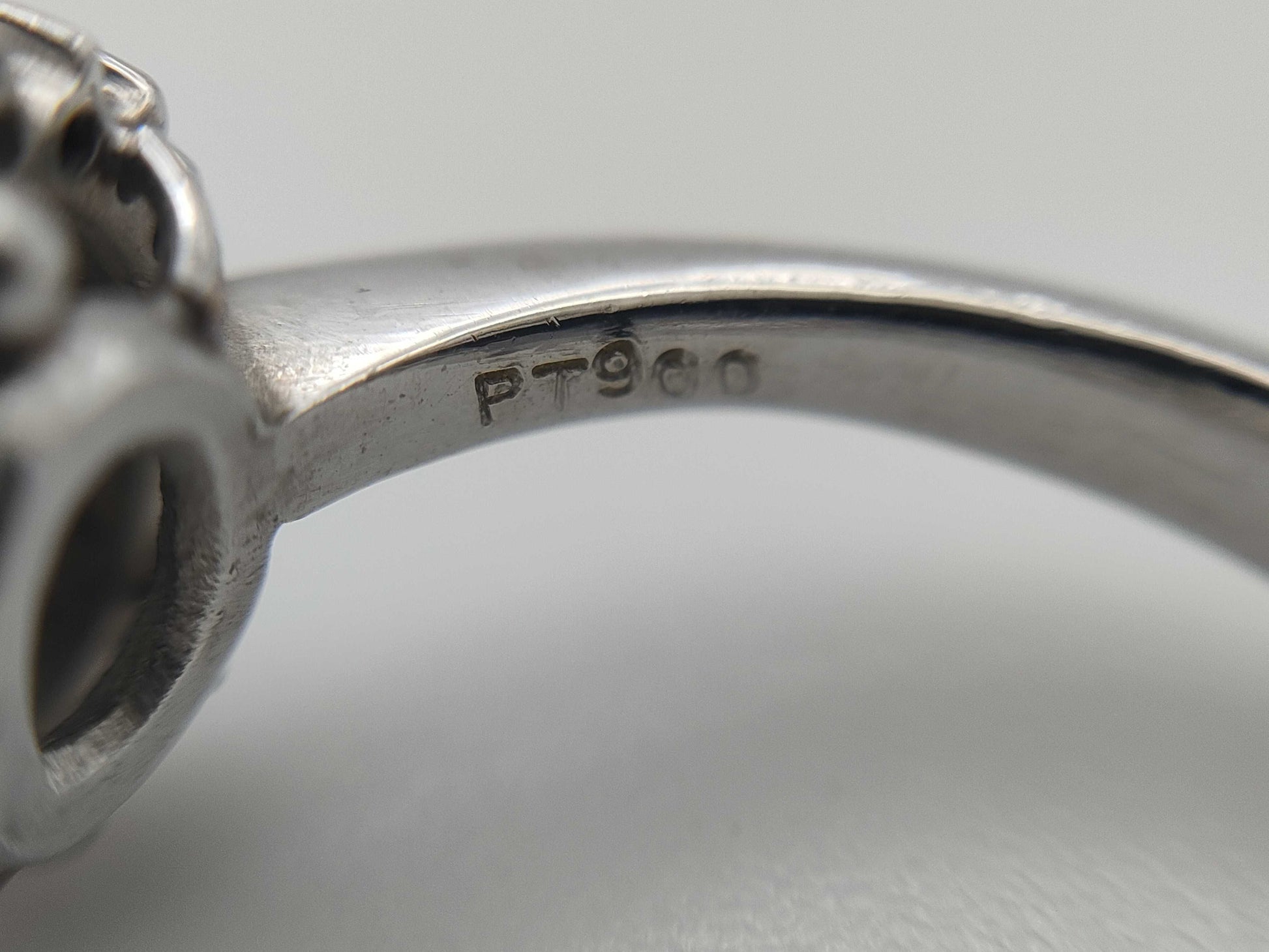 Aquamarine Diamond PT900 5.9g Ring 