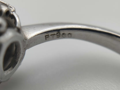 Aquamarine Diamond PT900 5.9g Ring 