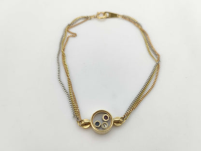 R0.07ct S0.06ct D0.05ct K18/PT850 4.4g Bracelet & Bangle 