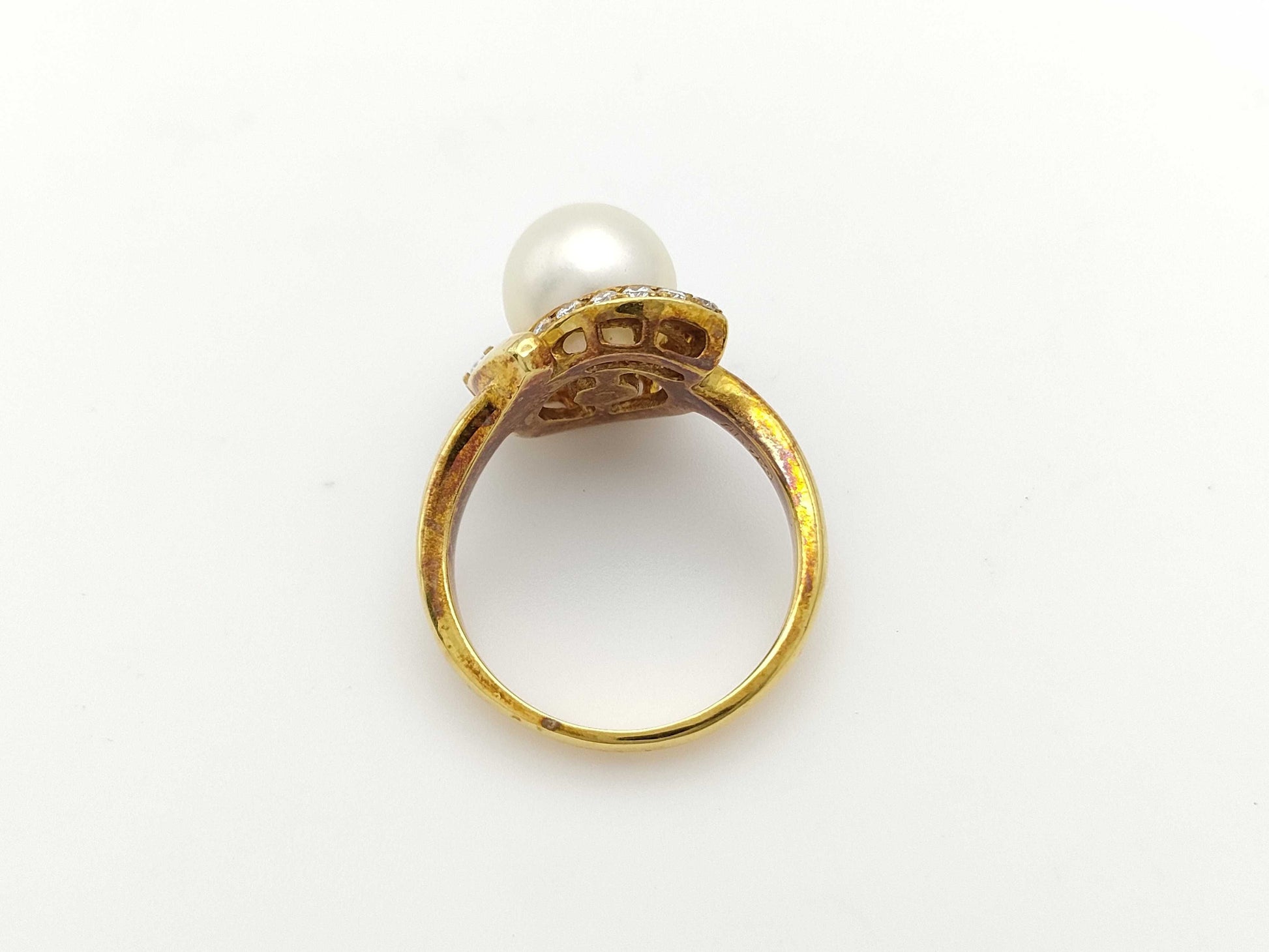 Pearl diameter approx. 8.8mm Diamond 750 6.6g ring 