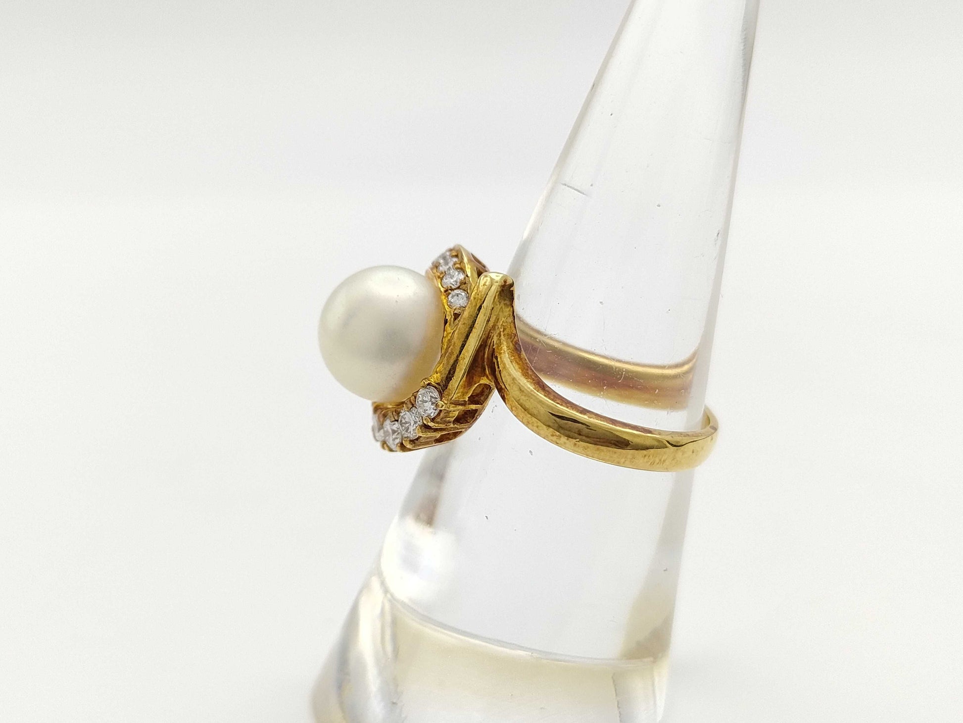 Pearl diameter approx. 8.8mm Diamond 750 6.6g ring 