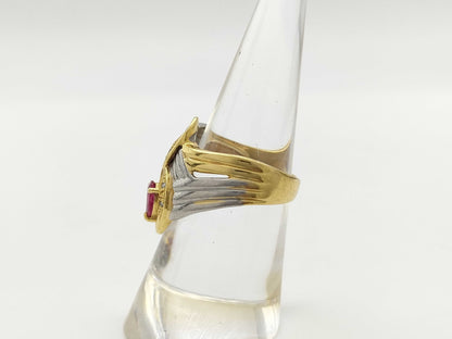 R0.33ct D0.05ct K18/PT900 6.7g Ring 