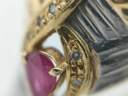 R0.33ct D0.05ct K18/PT900 6.7g Ring 
