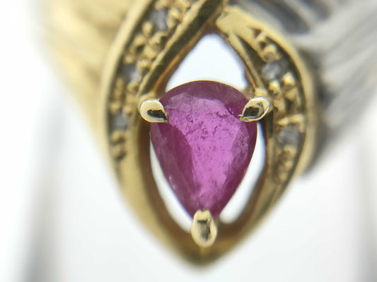 R0.33ct D0.05ct K18/PT900 6.7g Ring 