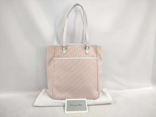 Dior CHRISTIAN DIOR Christian Dior Trotter Print Tote Bag, Canvas, Women's, Pink, 01RU 0034, Handbag