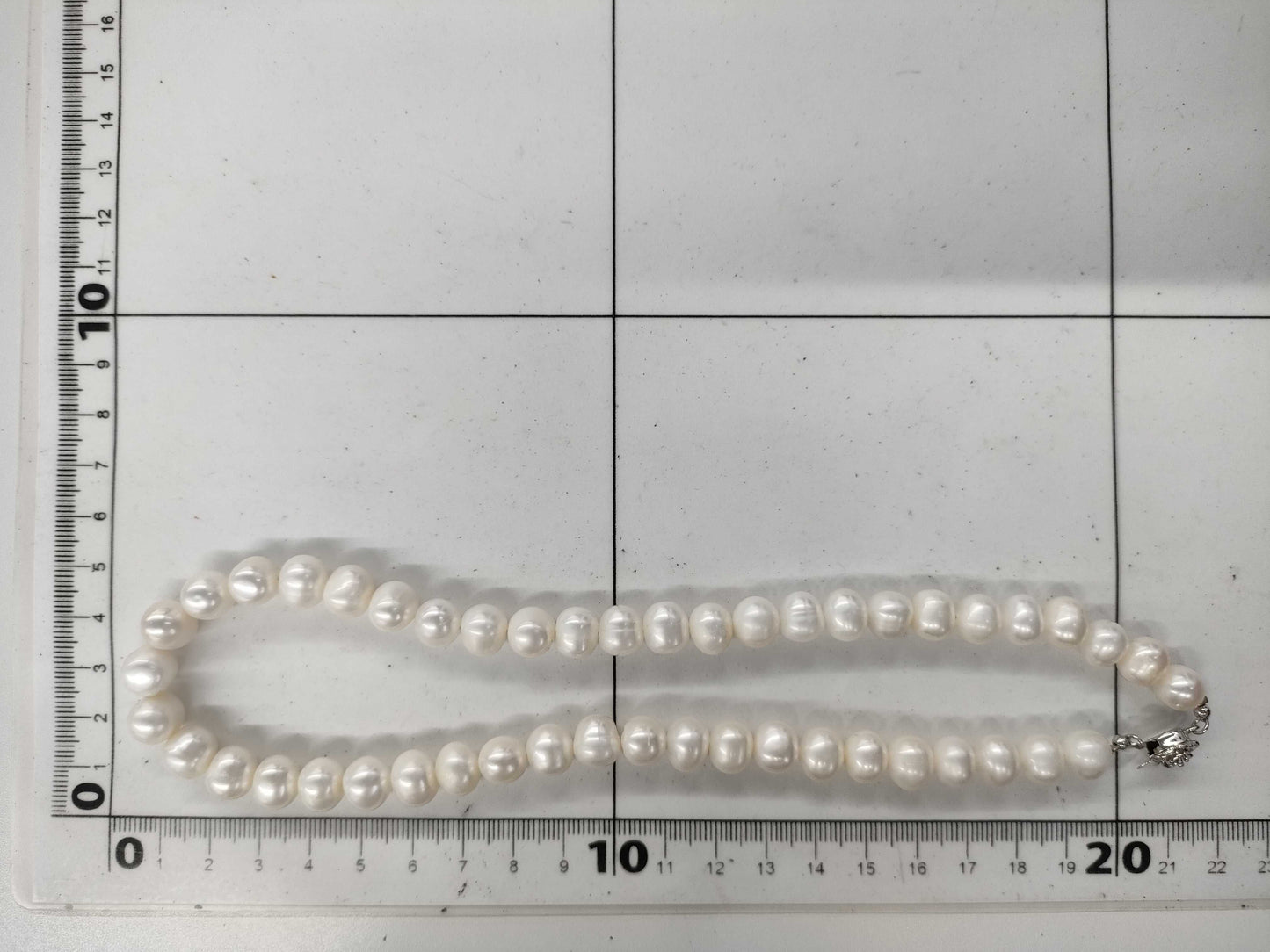 Semi-round pearl diameter approx. 8.5-10.4mm METAL 53.9g Necklace 