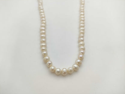 Semi-round pearl diameter approx. 6.1-7.3mm 47.3g necklace 