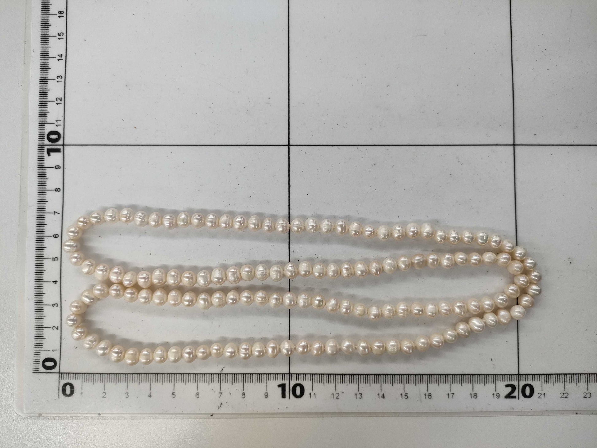 Semi-round pearl diameter approx. 6.1-7.3mm 47.3g necklace 