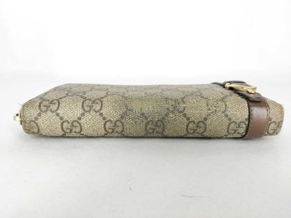 GUCCI GG Supreme Gucci GG long wallet zipper broken wallet