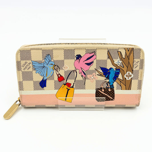 LOUIS VUITTON LOUIS VUITTON Zippy Wallet Damier Azure Rose Balerine N60139 Wallet Wallet