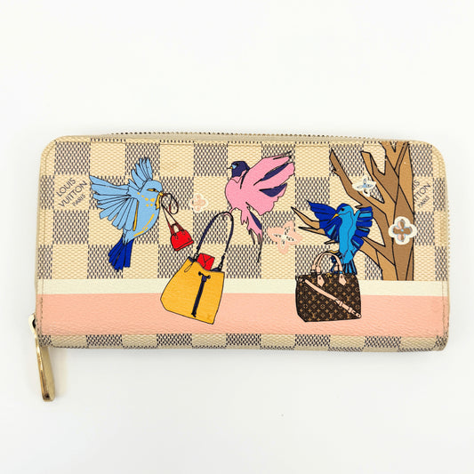 LOUIS VUITTON LOUIS VUITTON Zippy Wallet Damier Azure Rose Balerine N60139 Wallet Wallet