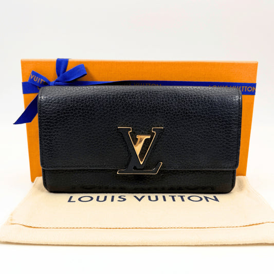 LOUIS VUITTON LOUIS VUITTON Porte-Feuille Capucine Triallon M61248 Wallet Box Storage Bag Included Wallet
