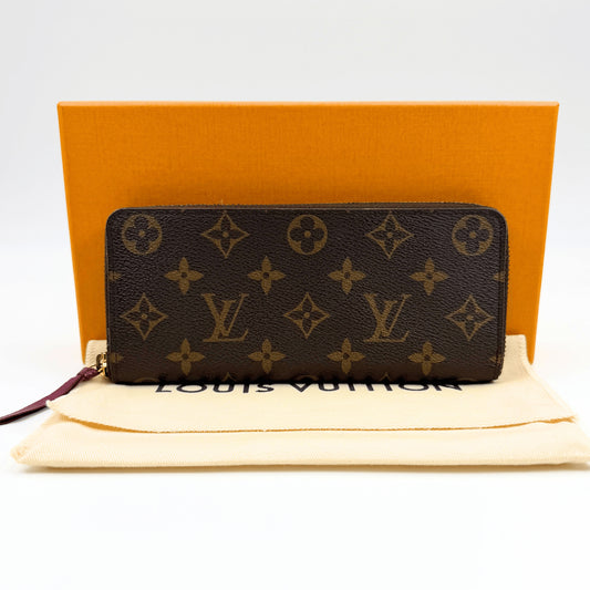 LOUIS VUITTON LOUIS VUITTON Louis Vuitton Monogram Porte-Feuille Clemence Fuchsia M60742 Long Wallet Wallet with Box & Storage Bag Wallet