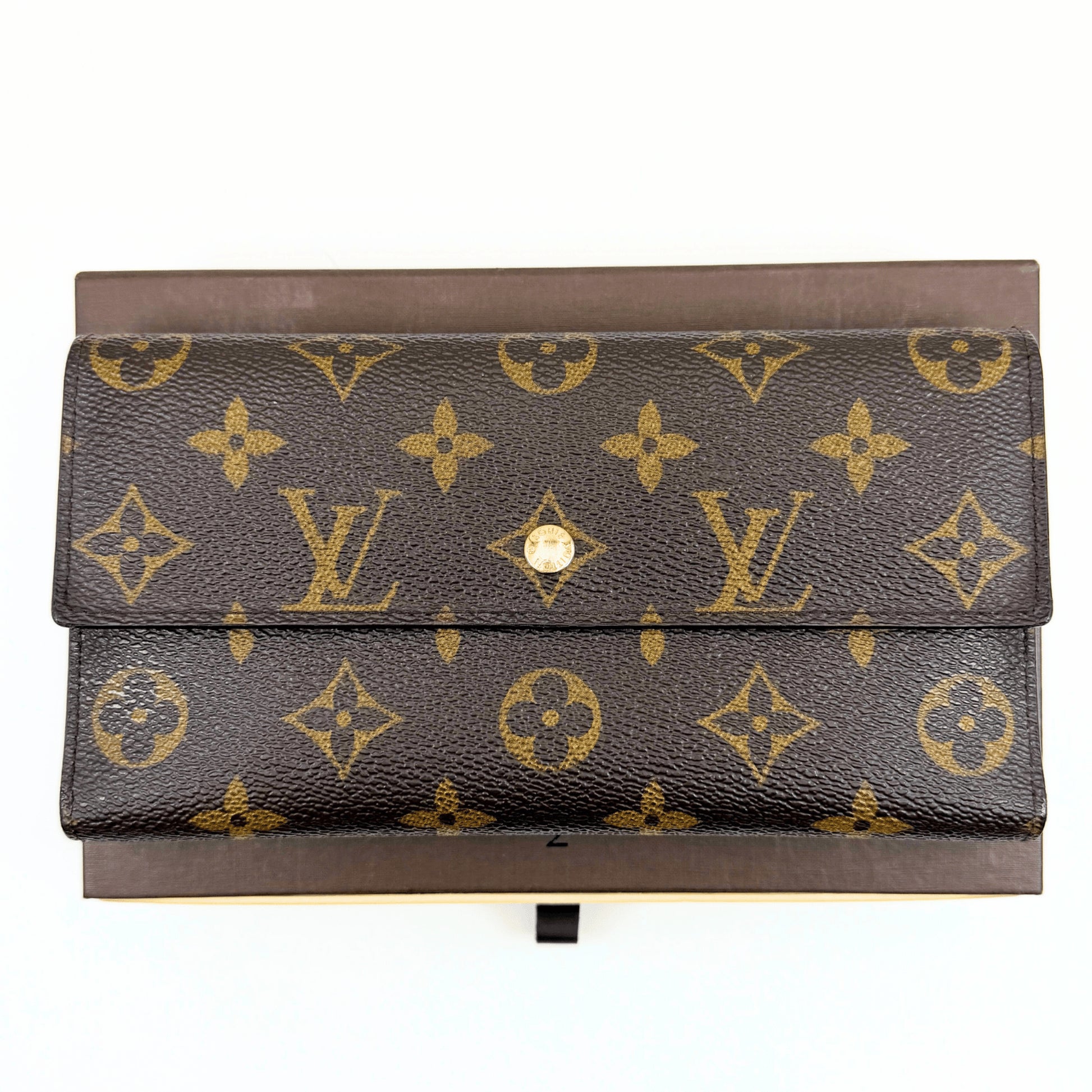 LOUIS VUITTON LOUIS VUITTON Monogram Portefeuil International M61217 Wallet Boxed Wallet