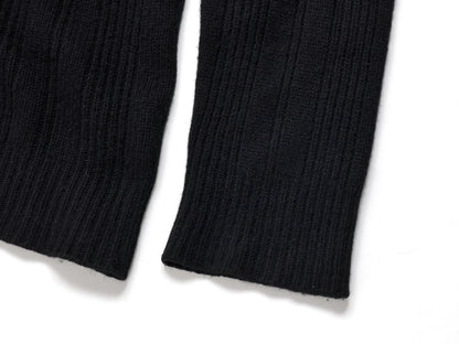 HERMES Men's Cashmere Driver's Knit Top, Black, Size L