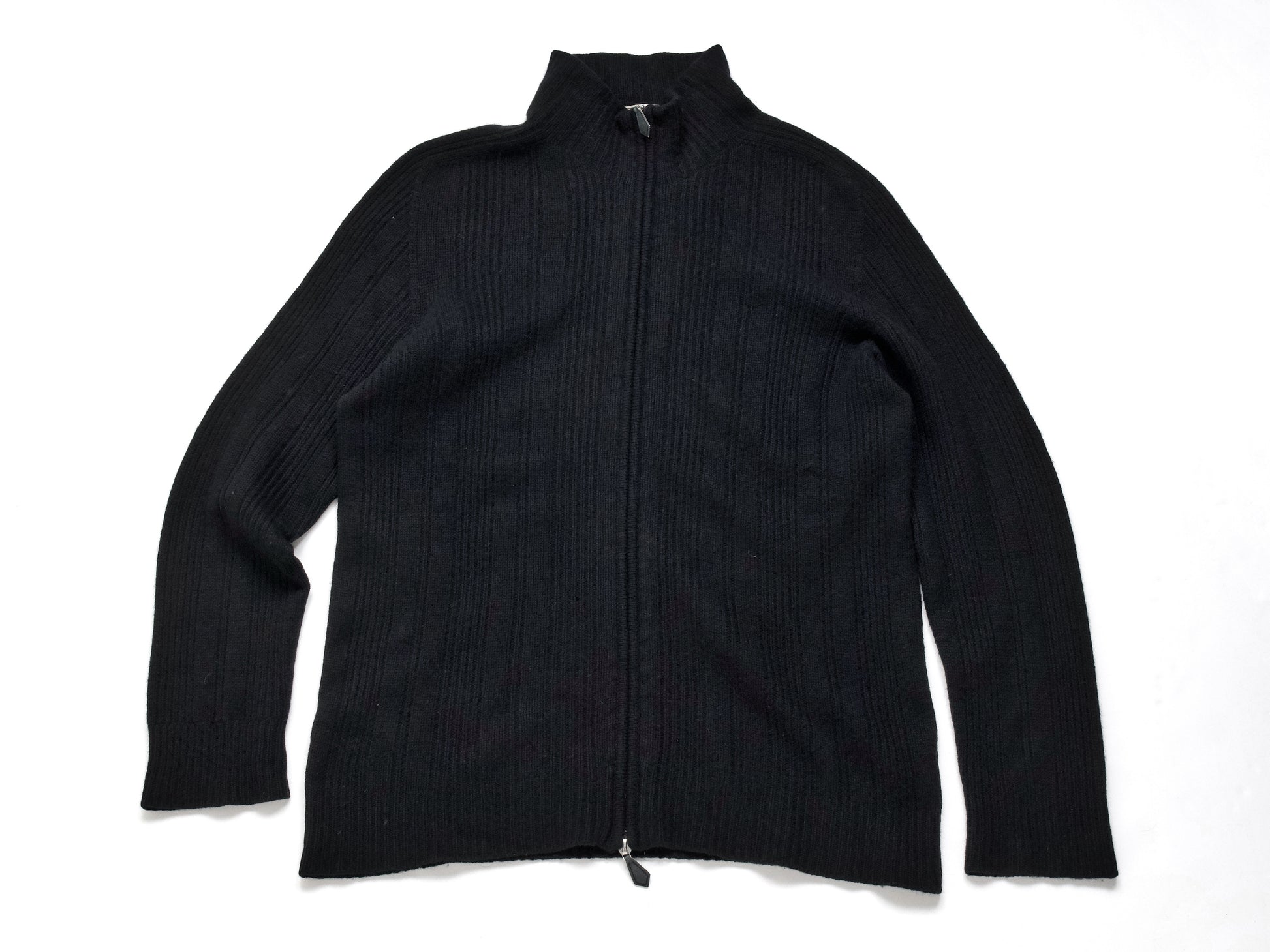 HERMES Men's Cashmere Driver's Knit Top, Black, Size L