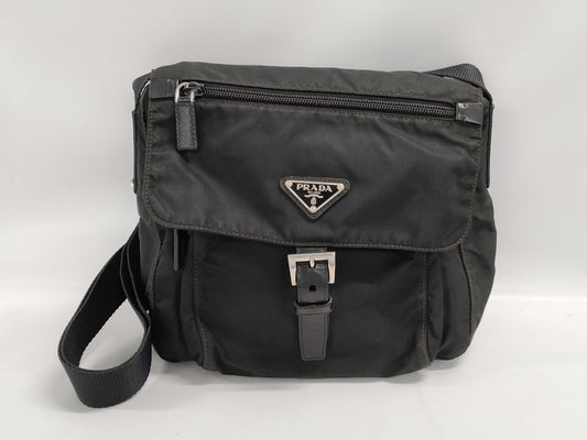 PRADA Triangle Logo Leather Belt Shoulder Bag