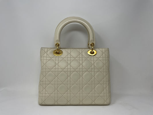 Dior DIOR Handbag Lady Dior Lambskin Leather Handbag