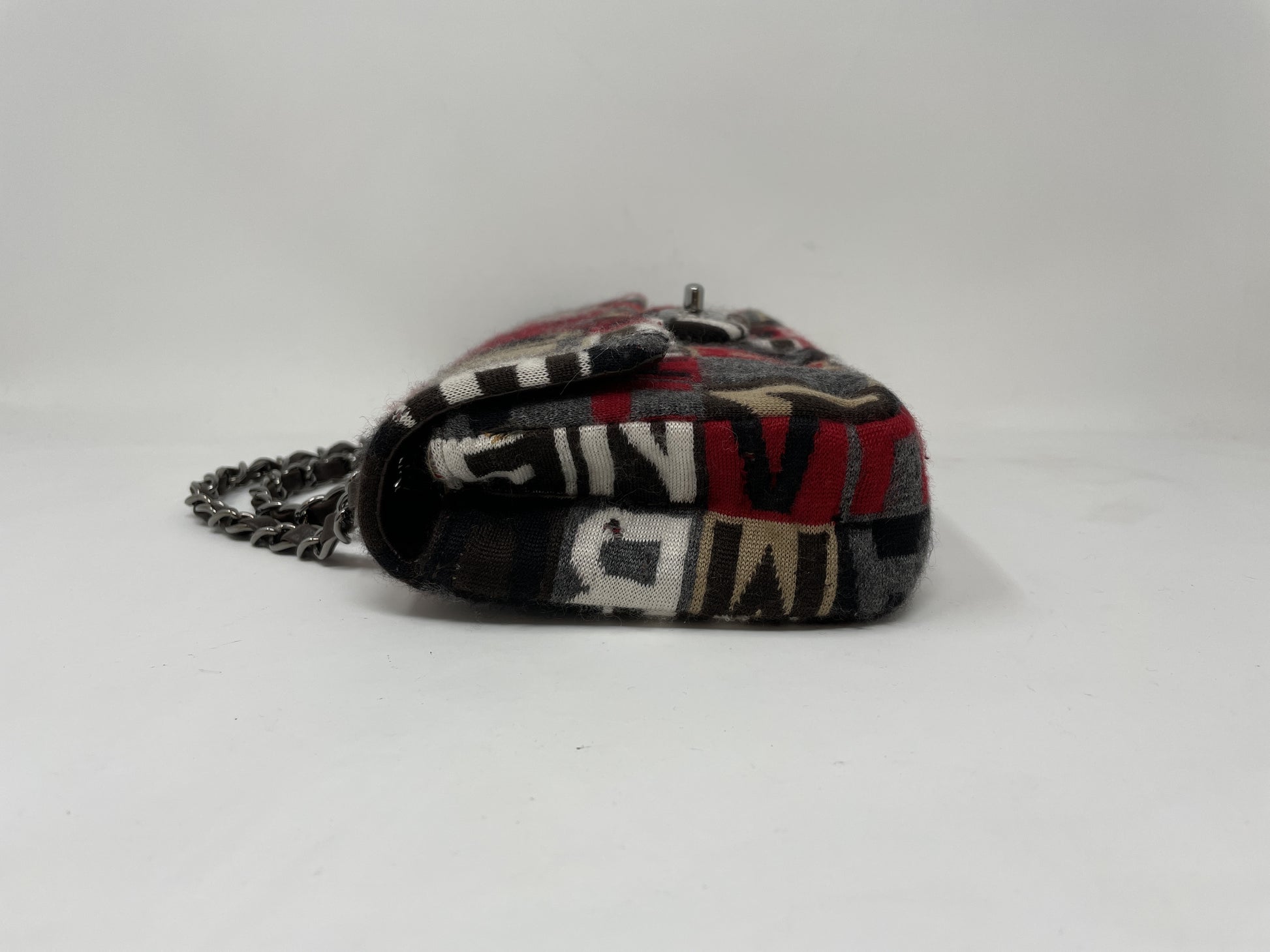 CHANEL CHANEL Wool Multicolor Turnlock Shoulder Bag