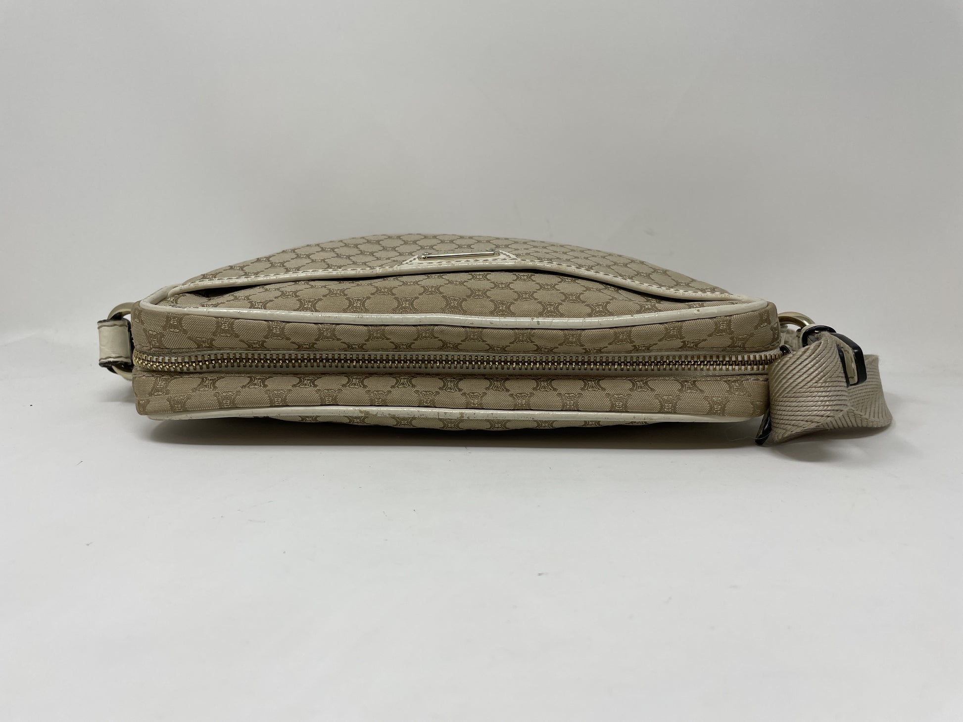 CELINE CELINE Shoulder Bag Macadam Crocodile Embossed Canvas Leather Shoulder Bag