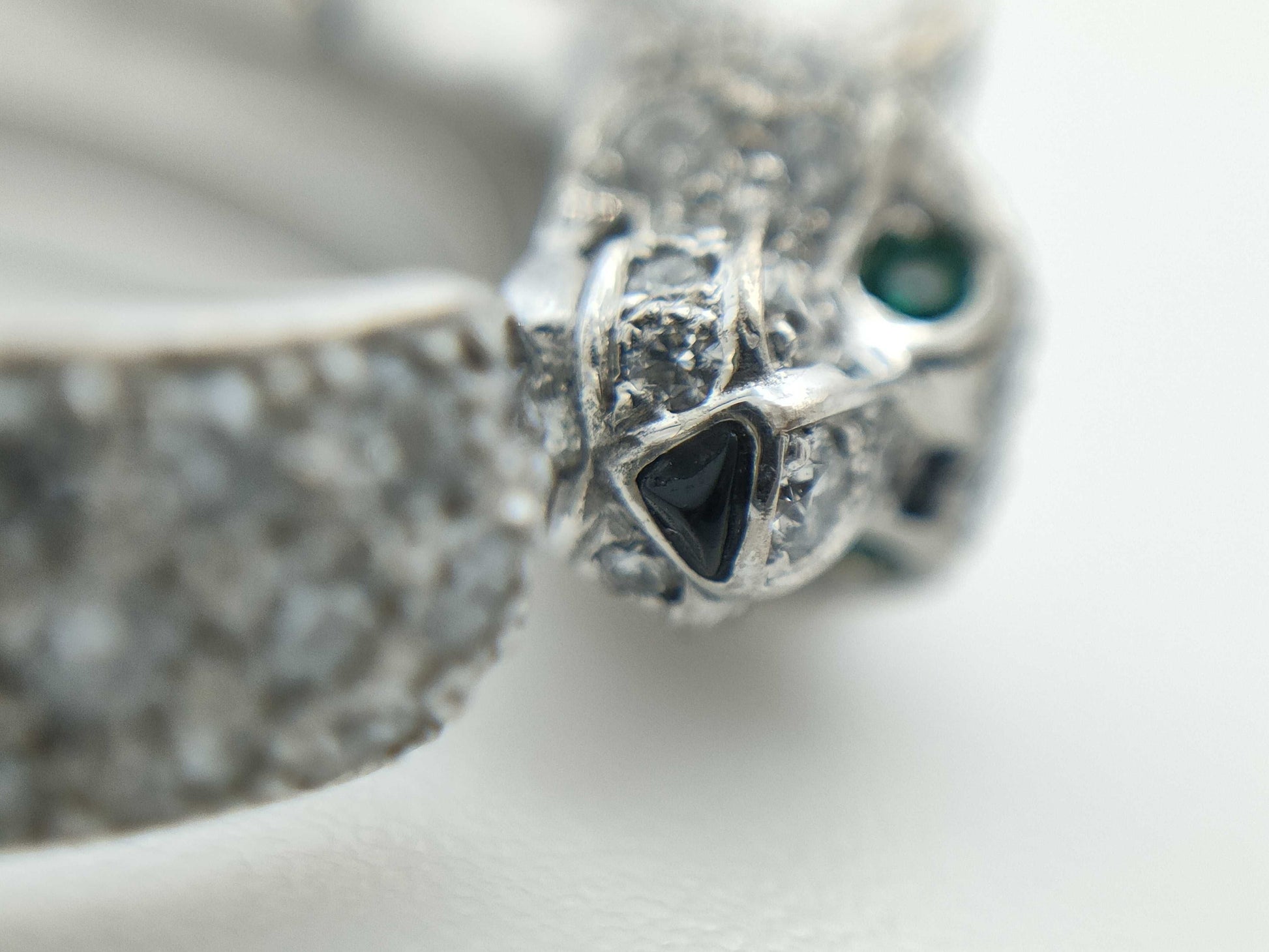 Cartier Pantail Colored Stone Diamond #50 AU750 9.0g Ring 
