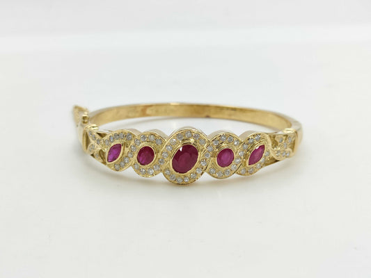 Ruby Diamond 750 24.8g Bracelet & Bangle 