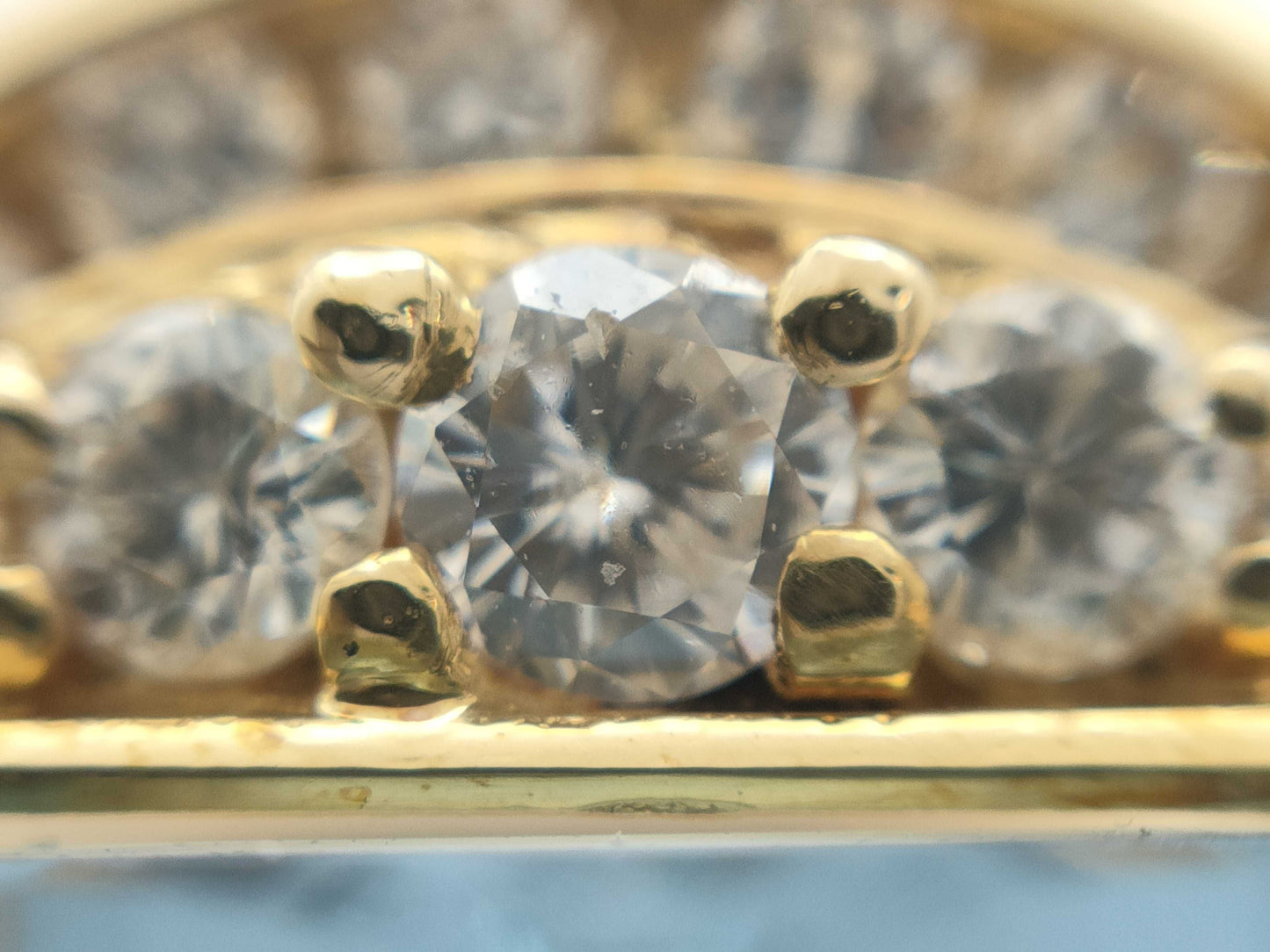AQ10.69ct D1.23ct K18 15.7g Ring 