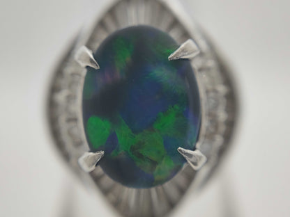 Black Opal 1.68ct 1.18ct PT900 13.2g Necklace 