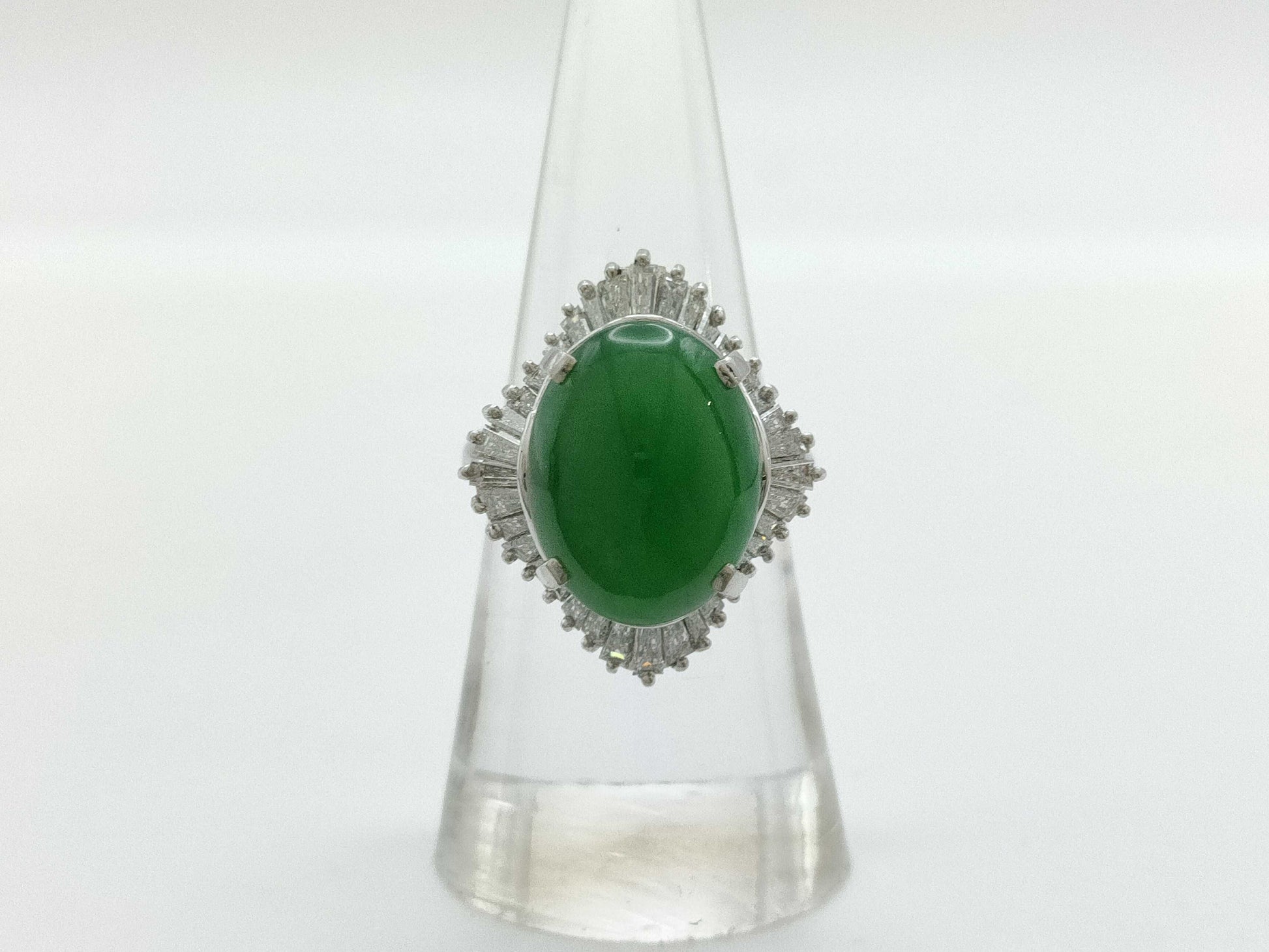 Jade D1.75ct PT900 12.7g Ring 