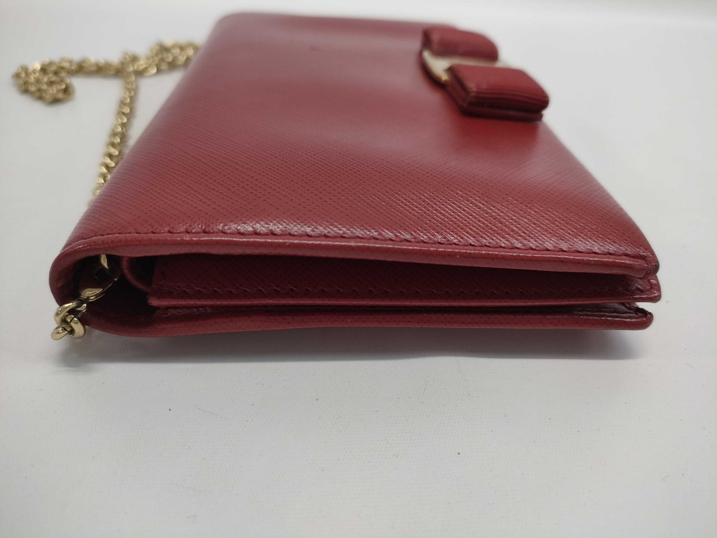 Salvatore Ferragamo Chain Wallet Red Wallet