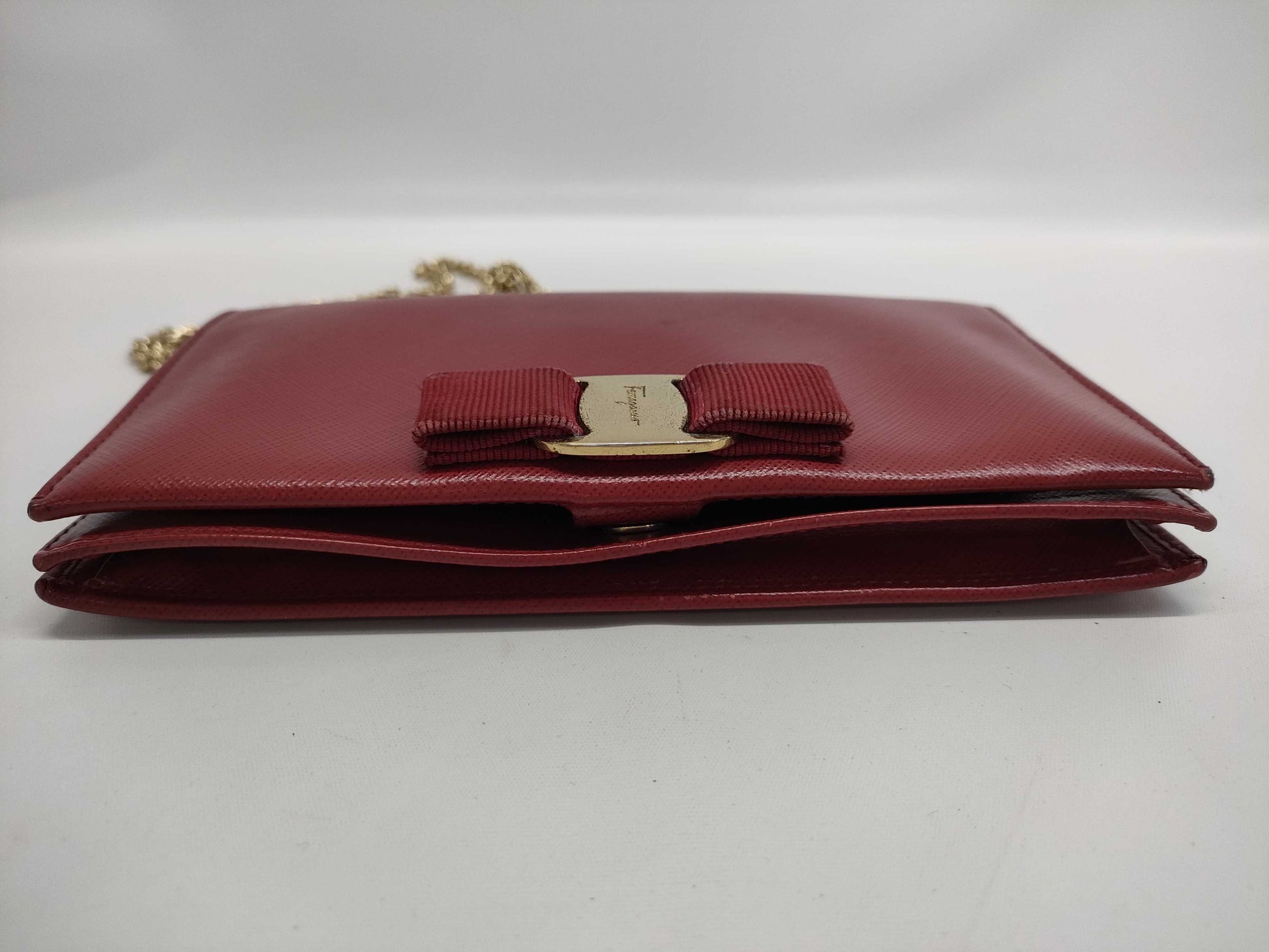 Salvatore Ferragamo Chain Wallet Red Wallet