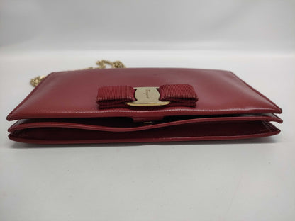 Salvatore Ferragamo Chain Wallet Red Wallet