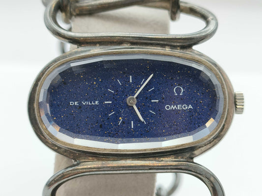 OMEGA De Ville Hand-Wound Lapis Lazuli Dial Women's Watch