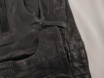 BALMAIN Leather Rider Pants Size 50