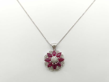R2.25ct D0.3ct K18WG 6.5g Necklace