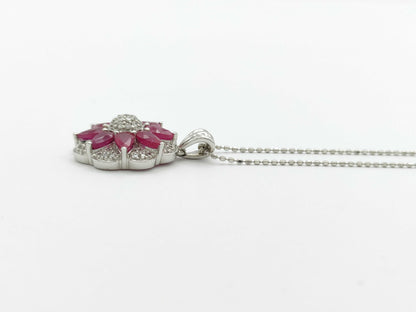 R2.25ct D0.3ct K18WG 6.5g Necklace