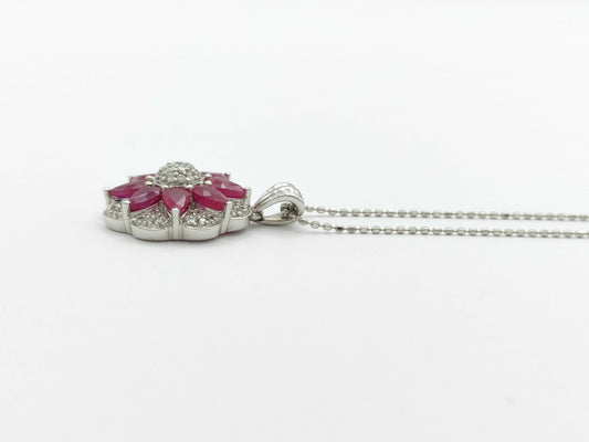 R2.25ct D0.3ct K18WG 6.5g Necklace