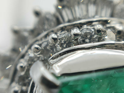 E1.372ct D.0.60ct PT900 11.1g Ring 
