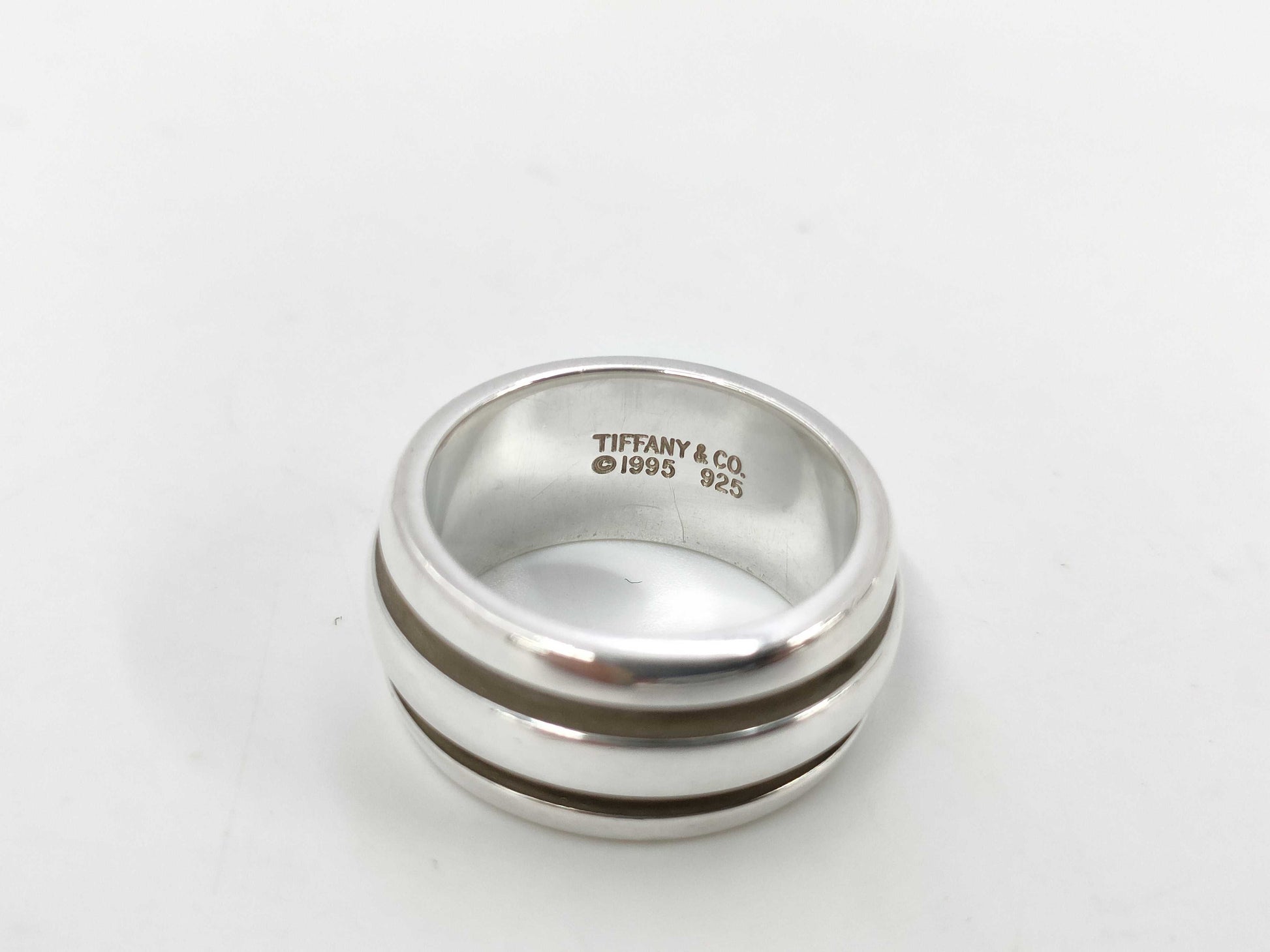 Tiffany&Co. Grooved Double Line 10.0g Ring