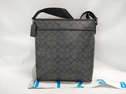 COACH Signature Pattern Black Shoulder Bag