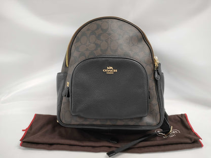 COACH Signature Brown-Black Backpack