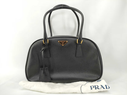 PRADA Prada Saffiano Leather Black Handbag