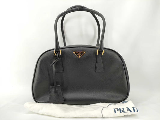 PRADA Prada Saffiano Leather Black Handbag