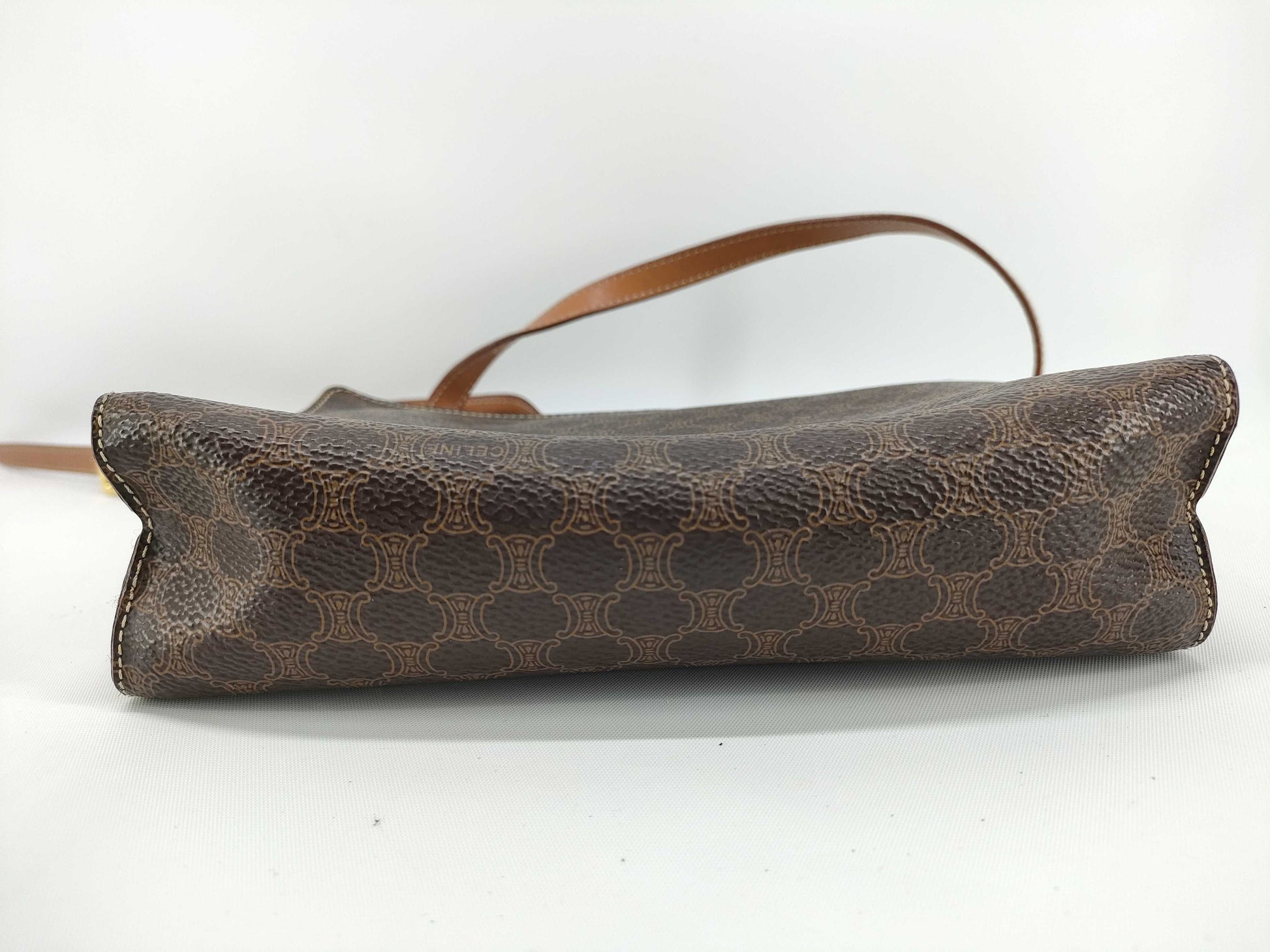 CELINE Front Pocket Shoulder Bag Macadam Shoulder Bag