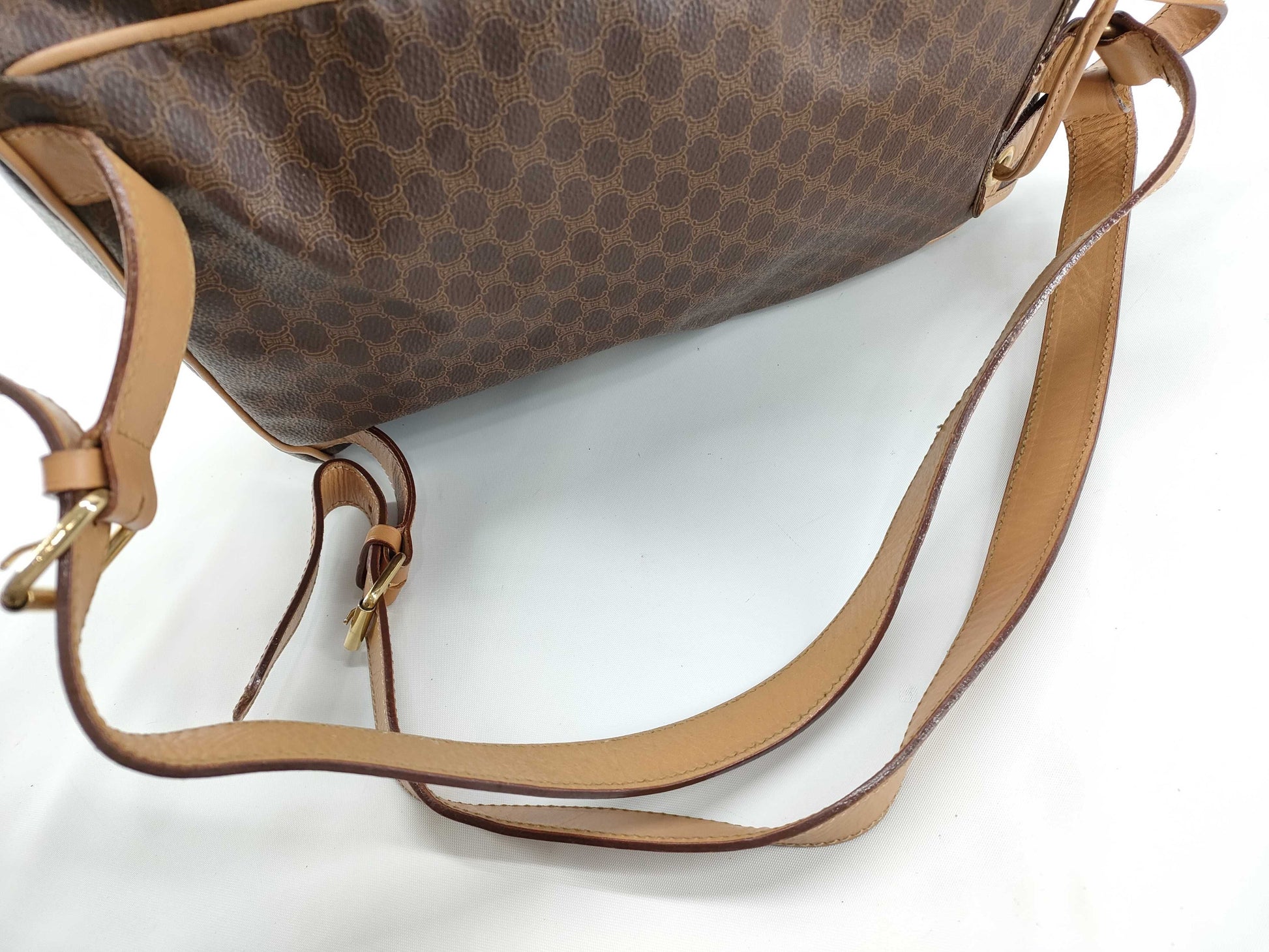 CELINE Macadam Leather Backpack with Gancini Hardware