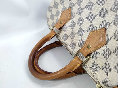 LOUIS VUITTON Damier Azur Speedy 25 Boston Bag MB2184 Handbag