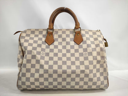 LOUIS VUITTON Damier Azur Speedy 35 DU4009 Boston Bag