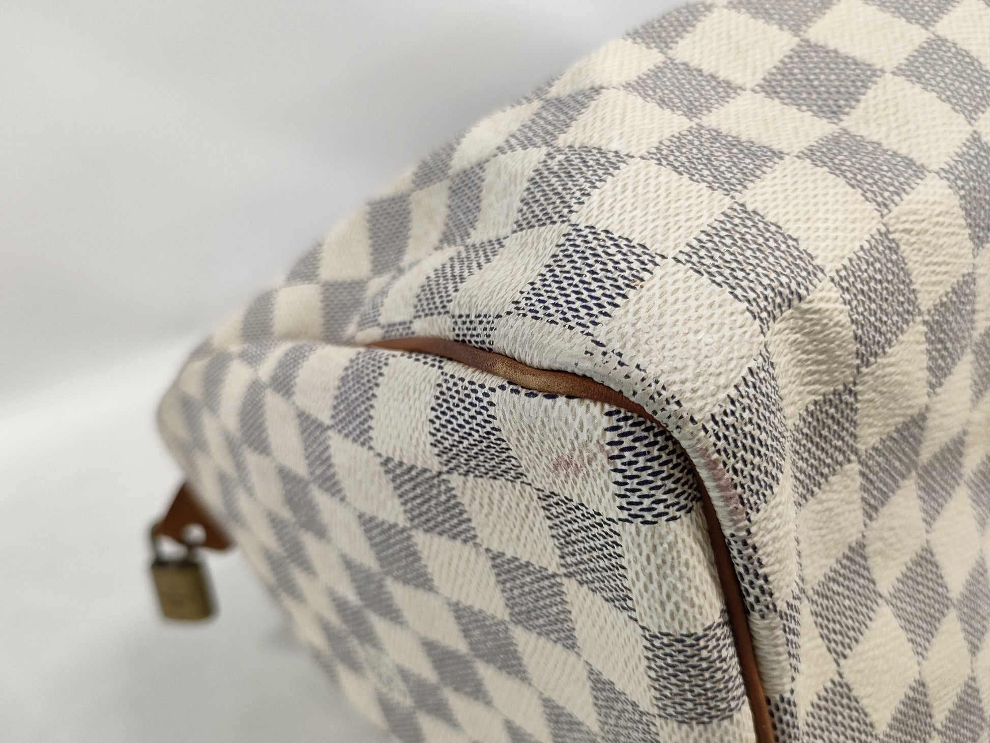 LOUIS VUITTON Damier Azur Speedy 35 DU4009 Boston Bag